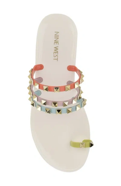 Nine West Centy Studded Toe Loop Sandal