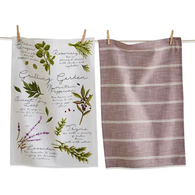 Tag Grill Garden Set Of 2 Assorted Kitchen Towels