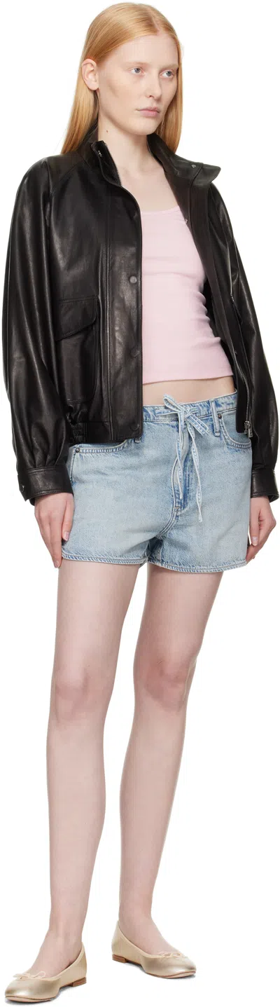 Rag & Bone Blue Ultra Featherweight Nolan Drawstring Denim Shorts In Blue