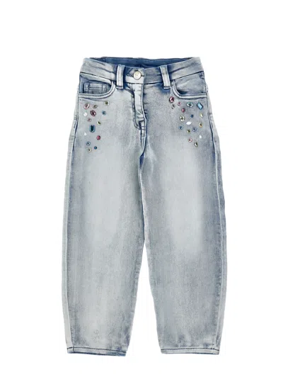 Monnalisa Jeans Mit Strass Und Kristallen