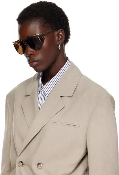 Saint Laurent Amelia Aviator-style Tortoiseshell Acetate And Gold-tone Sunglasses