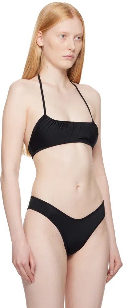 Belle Black Calla Bikini Top