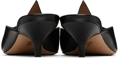 Ferragamo Dorye Leather Mule Pumps In Black