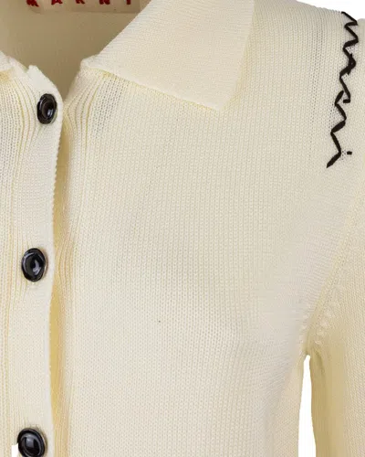 Marni Cardigan In Cotone Color Crema