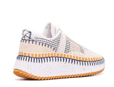 Chloé Nama Embroidered Suede And Recycled-mesh Sneakers
