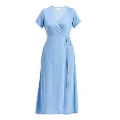 Reistor Women's Maxi Wrap Dress In Light Blue