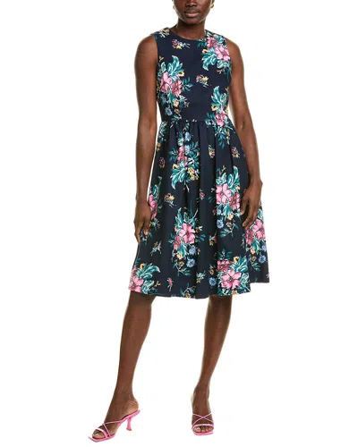 Brooks Brothers Floral Fit & Flare Dress In Multi