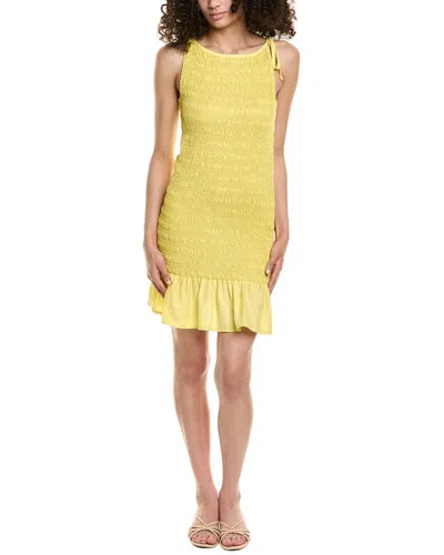Bella Dahl Smocked Tie Neck Mini Dress