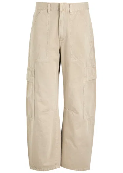 Citizen Of Humanity Citizens Of Humanity Relaxed Fit Beige Cargo Jeans In White
