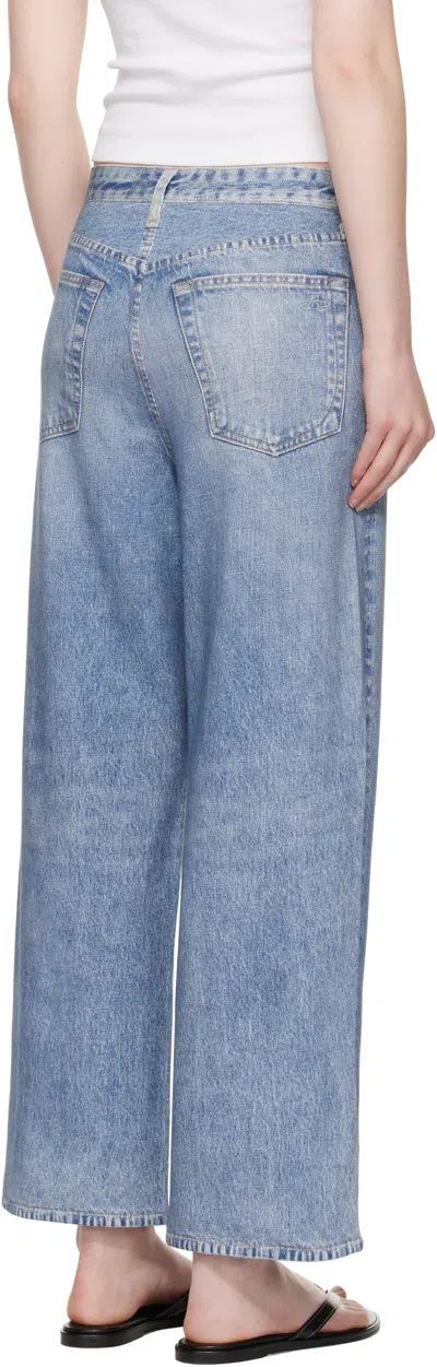 Rag & Bone Blue Wide Miramar Andi Sweatpants
