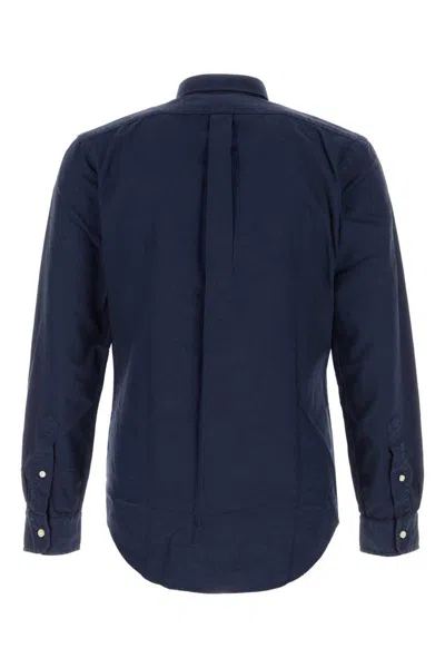 Polo Ralph Lauren Oxford Shirt With Button-down Collar And Long Sleeves In Blue