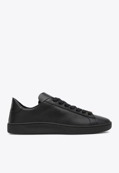 Valentino Royco Nappa Leather Sneakers In Black