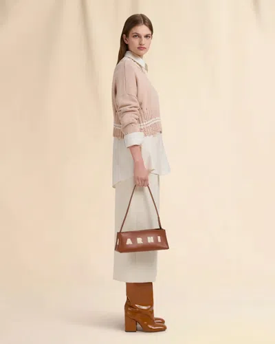 Marni Museo Hobo Leather Shoulder Bag In Brown