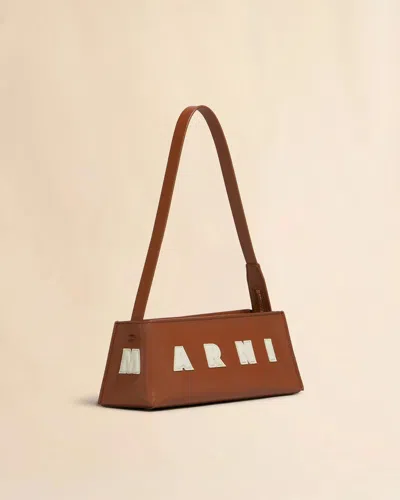 Marni Museo Hobo Leather Shoulder Bag In Brown