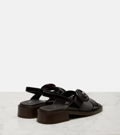 Prada Brused Leather Sandals