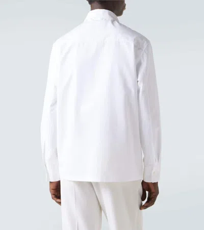 Jil Sander Zippered Shirt With Buttoned Cuffs In White