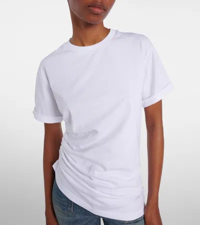 Victoria Beckham Asymmetrical White Cotton T-shirt