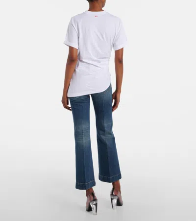 Victoria Beckham Asymmetrical White Cotton T-shirt