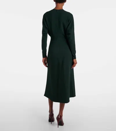 Victoria Beckham Dolman Viscose Blend Midi Dress In Black