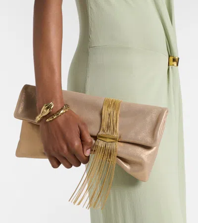 Jimmy Choo Zandra Small Embellished Suede Clutch