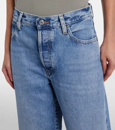 Frame Le Slim Palazzo Raw After Wide Leg Jean In Canals In Blue