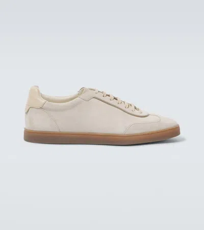 Brunello Cucinelli Beige Lace Up Sneakers In Multi
