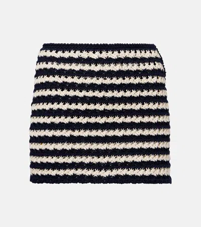 Prada Cotton Crochet Miniskirt