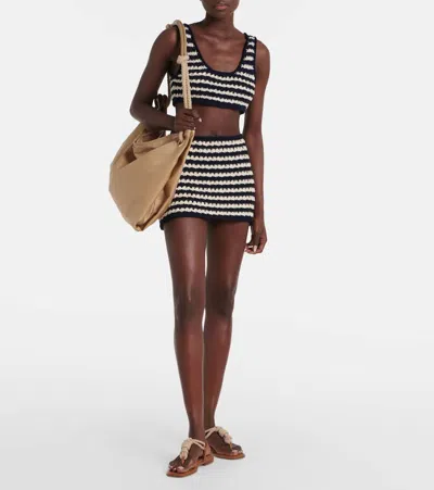 Prada Cotton Crochet Miniskirt