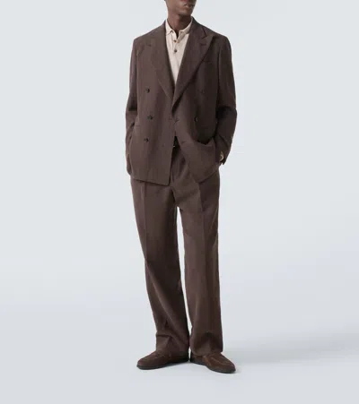 Tod's Suede Penny Strap Loafers Round Toe