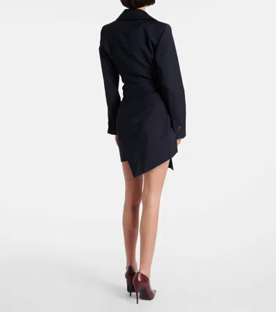 Vivienne Westwood Infinity Virgin Wool Miniskirt In Blue