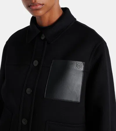 Loewe Leather-patch Cape-style Jacket