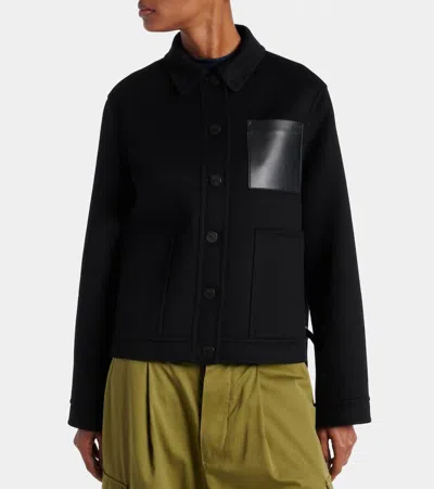 Loewe Leather-patch Cape-style Jacket