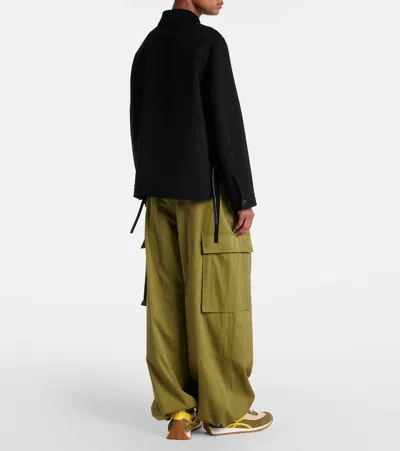 Loewe Leather-patch Cape-style Jacket