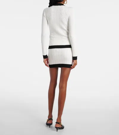 Balmain Two-tone Cardigan In Gray