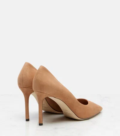 Jimmy Choo Romy 85 Pumps In Toffee Colour Suede