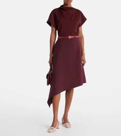 Tod's Square Toe Leather Pumps With Metal Bar