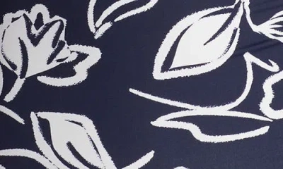 Ralph Lauren One-piece Women Blue Allora Floral U-wire Swimsuit Buu426 In Animal Print