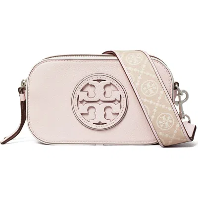 Tory Burch Miller Patent Border Mini Crossbody Bag Pale Pink