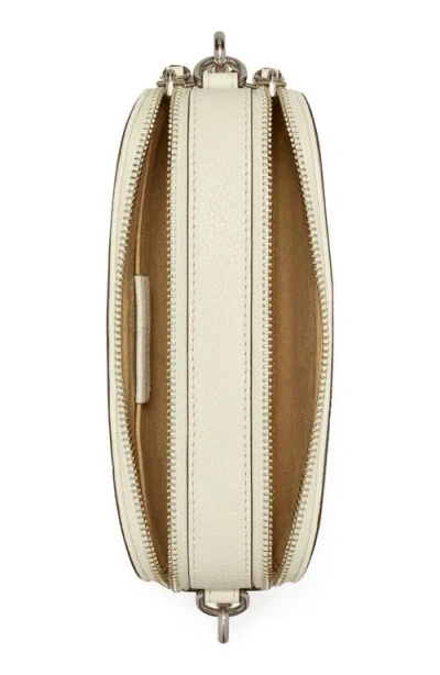 Tory Burch Miller Ivory Leather Mini Crossbody Bag In White
