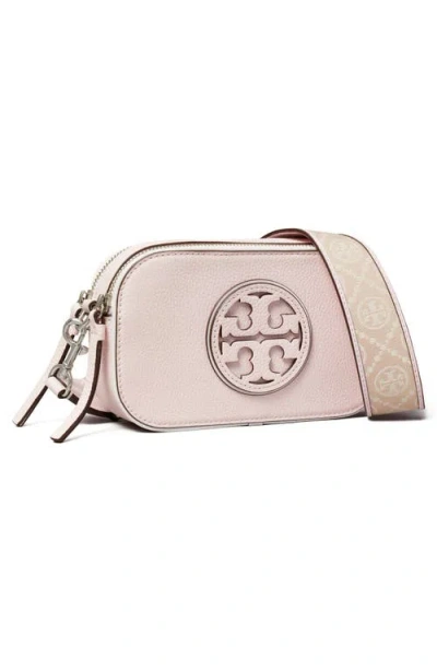 Tory Burch Miller Patent Border Mini Crossbody Bag Pale Pink