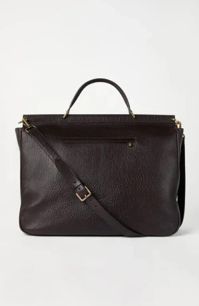 Brunello Cucinelli Textured Grain Leather Briefcase