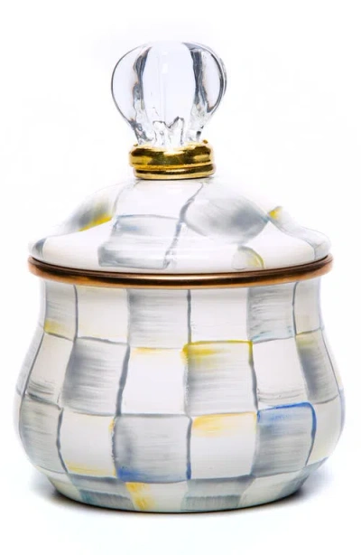 Mackenzie-childs Mackenzie Childs Sterling Check Lidded Sugar Bowl In No Color