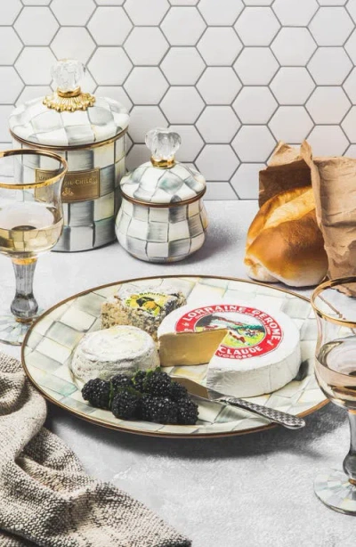 Mackenzie-childs Mackenzie Childs Sterling Check Lidded Sugar Bowl In No Color