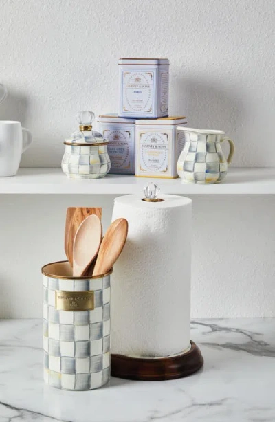 Mackenzie-childs Mackenzie Childs Sterling Check Lidded Sugar Bowl In No Color