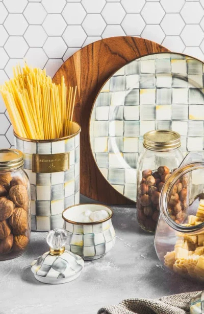 Mackenzie-childs Mackenzie Childs Sterling Check Lidded Sugar Bowl In No Color