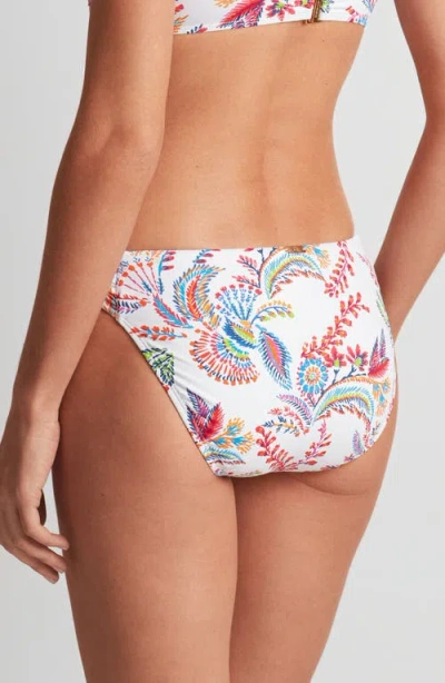 Ralph Lauren Womens Printed Twist Front Underwire Bikini Top Twist Side Hipster Bikini Bottoms In White