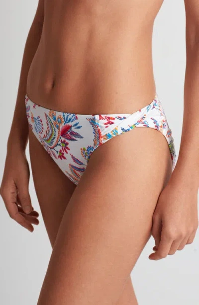 Ralph Lauren Womens Printed Twist Front Underwire Bikini Top Twist Side Hipster Bikini Bottoms In White