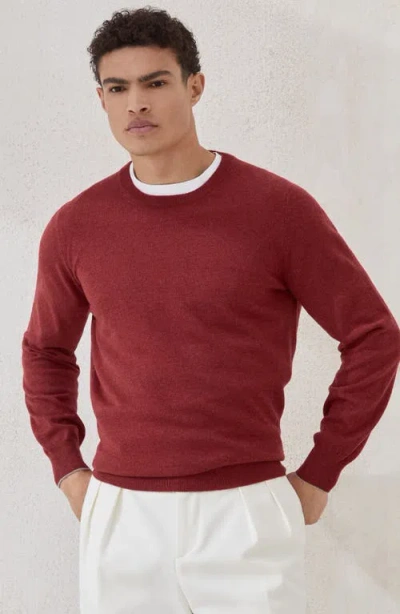 Brunello Cucinelli Cashmere Crew Neck Sweater In Red