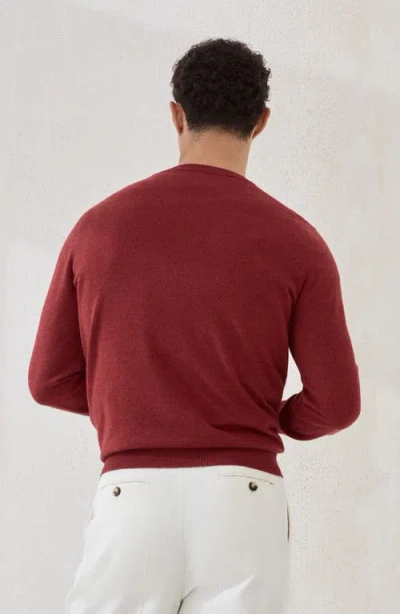 Brunello Cucinelli Cashmere Crew Neck Sweater In Red