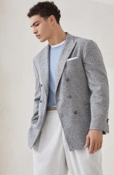 Brunello Cucinelli Cashmere Crew Neck Sweater Clothing In Blue